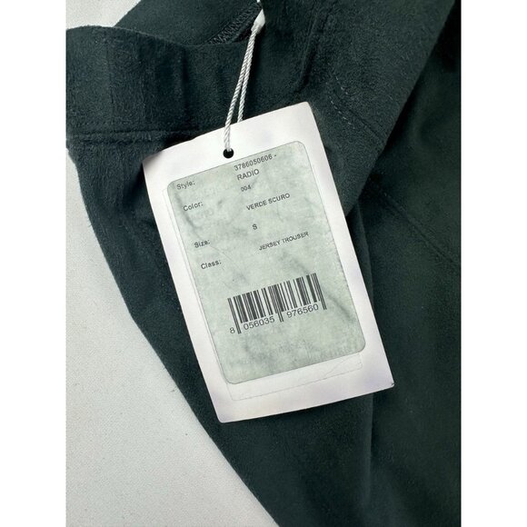 NWT  Max Mara Leisure Green Faux Suede Pull On Pant Size Small - Picture 5 of 9